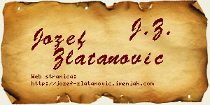 Jožef Zlatanović vizit kartica